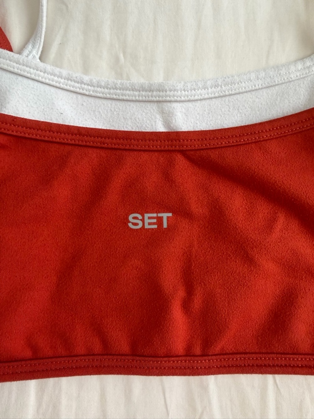 Set Active FormCloud® Cloud Layered Training Sports Bra in Cayenne - Picture 5 of 8